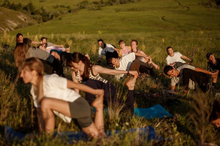 Participants in an outdoor mobility circle